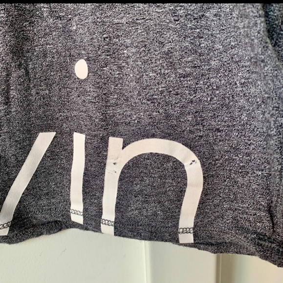 Calvin Klein Grey Performance Open Back Crop Top - Picture 4 of 6